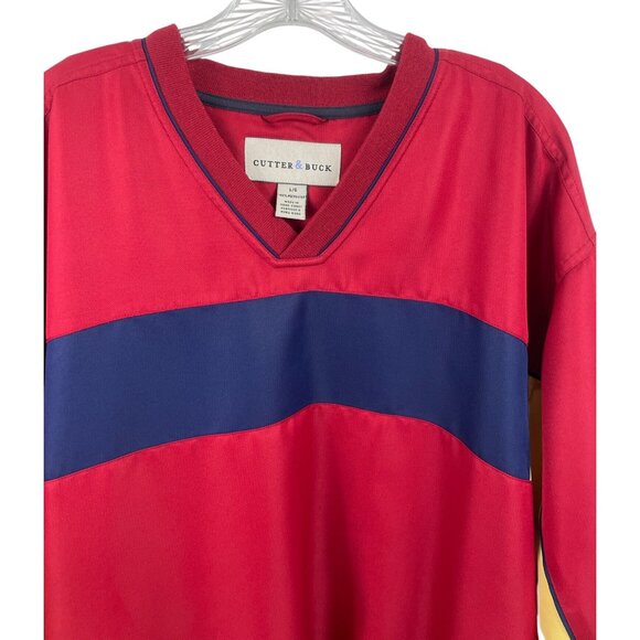Cutter and Buck Colorblock Golf Mens Large Pullover Wind Rain Vintage 90s - Picture 3 of 11